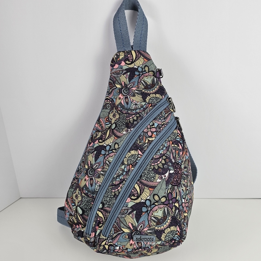 SOLD Sakroots Sling Backpack Crossbody Bag Floral Boho Print Convertible Travel